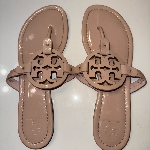 Tory Burch miller Light pink Patent Leather Sandals - Picture 1 of 2